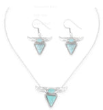 Desert Heart Turquoise Necklace and Earring Set