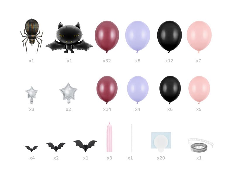 Bats & Spiders Balloon Garland