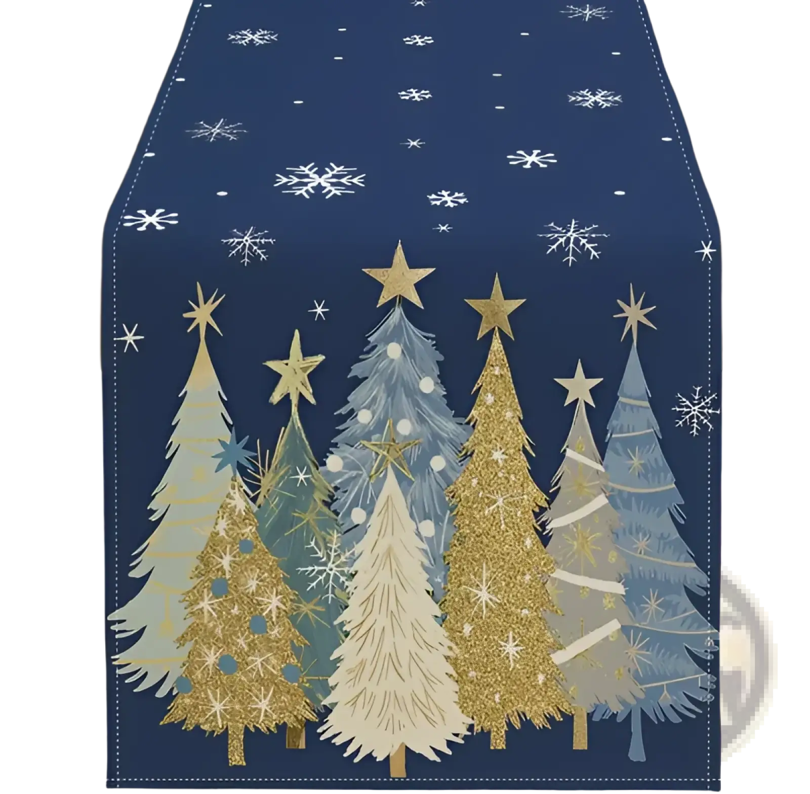 Christmas Table Runner 13x72 Inch, Xmas Trees Snowflakes Holiday Decorative Farmhouse Table Decoration For Kitchen Dinning, Indoor Outdoor Dinner Party Decor