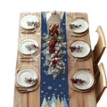 Christmas Table Runner 13x72 Inch, Xmas Trees Snowflakes Holiday Decorative Farmhouse Table Decoration For Kitchen Dinning, Indoor Outdoor Dinner Party Decor