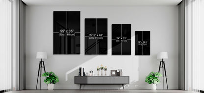 Navy Blue And Gold Veined Marble Glass Wall Art