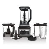 N inja BN801 Professional Plus Kitchen System, 1400 WP, 5 Functions for Smoothies, Chopping, Dough & More with Auto IQ, 72-oz.* Blender Pitcher, 64-oz. Processor Bowl, (2) 24-oz. To-Go Cups, Grey