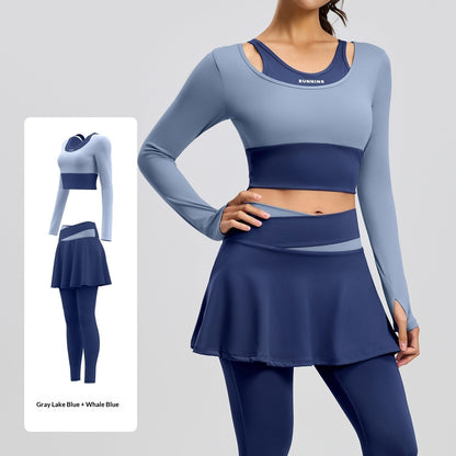 Fake Two-piece Anti-exposure Yoga Set For Running