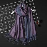 Fashion Winter Solid Soft Scarf Cashmere Lightweight Scarves Shawls Cashmere Escharpe Scarfs Lightweight Shawls Hijabs Shawls Escharpe Elegant Wrap Blanket Bandana Tassel For Lady