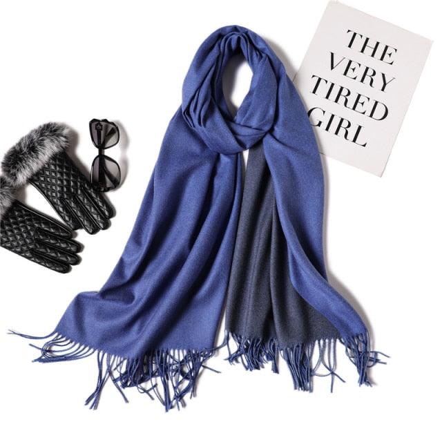 Fashion Winter Solid Soft Scarf Cashmere Lightweight Scarves Shawls Cashmere Escharpe Scarfs Lightweight Shawls Hijabs Shawls Escharpe Elegant Wrap Blanket Bandana Tassel For Lady