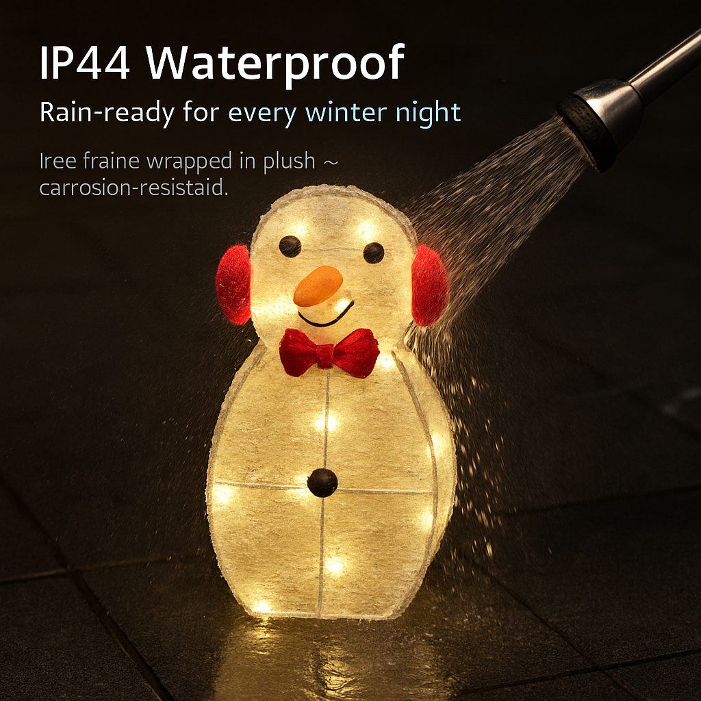 2D Christmas Snowman Yard Decoration with LED Lights