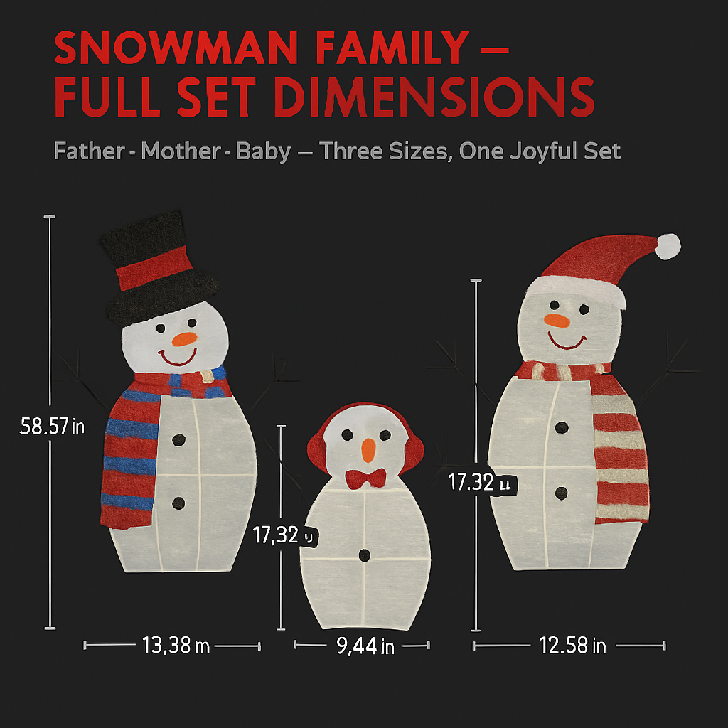 2D Christmas Snowman Yard Decoration with LED Lights