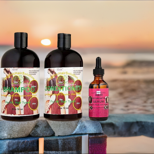 BUNDLE SET SHAMPOO & CONDITIONER & Hair & Scalp Serum (pack 3)
