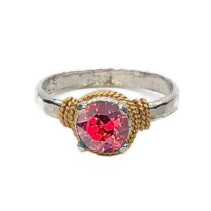 Hand Hammered Birthstone Ring
