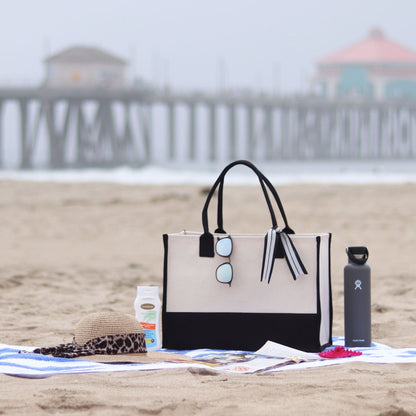 Road Trip Beach Tote Bag - Large Chic Tote Bag - Gift for Her - Vacation Tote Bag - Weekender Bag - Travel Tote