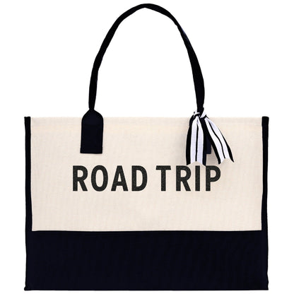 Road Trip Beach Tote Bag - Large Chic Tote Bag - Gift for Her - Vacation Tote Bag - Weekender Bag - Travel Tote