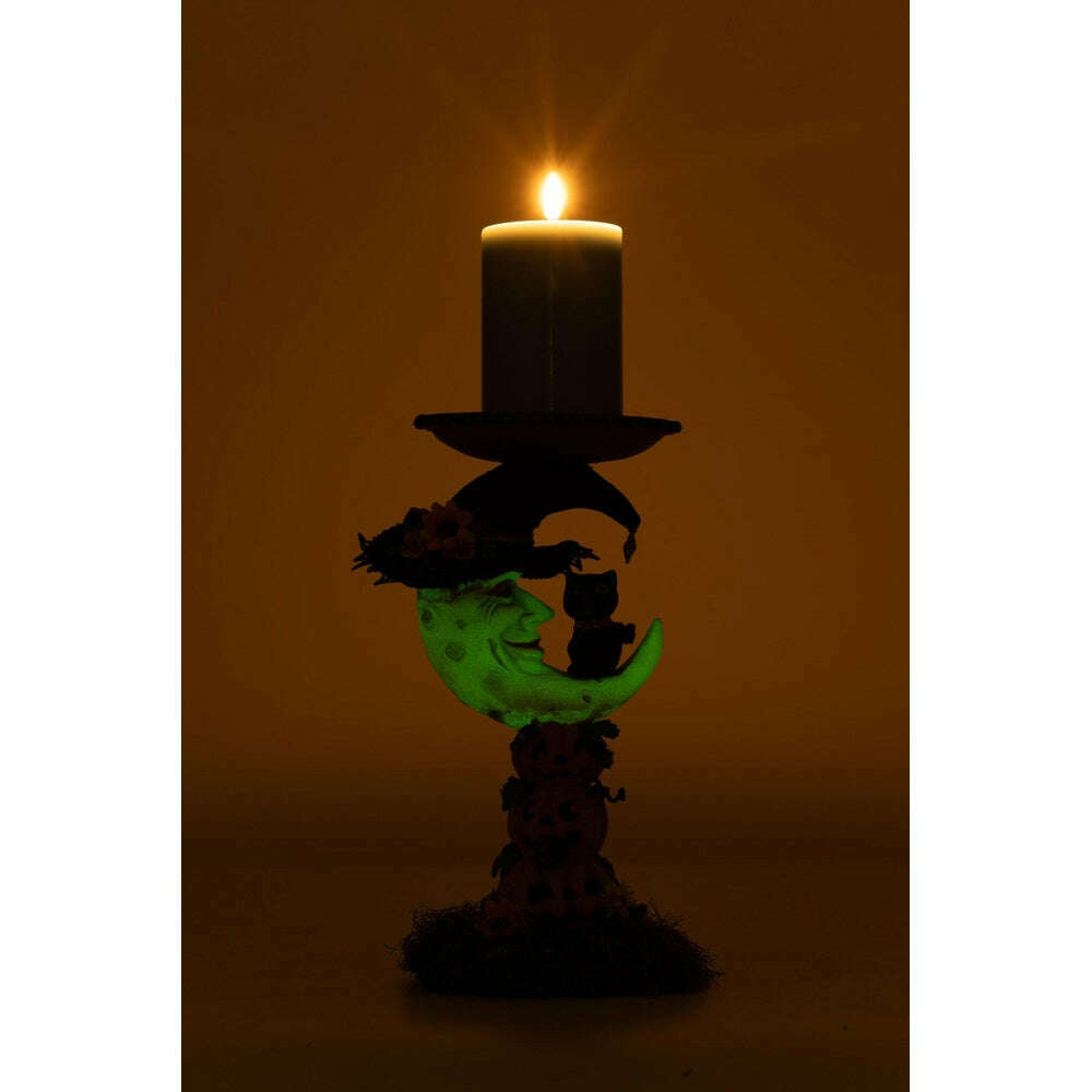 Jacks and Cats Moon Pillar Candle Holder by Katherine's Collection