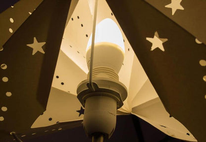 Modern Retro Led Table Lamp Desk Light Paper Star Wood Lamp Nordic Design Minimalist Bedside Living Room Bedroom Decor  Cute Study Lamps for Bedroom Décor