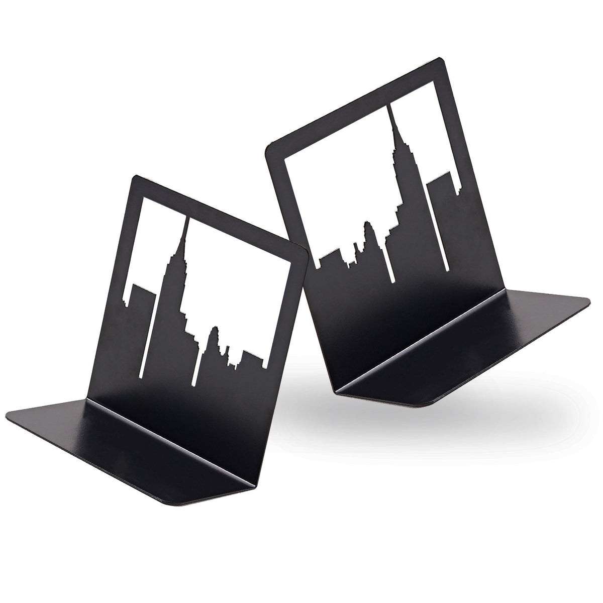 NYC Skyline Bookends 2-Pack – Metal Book Ends by Geomod