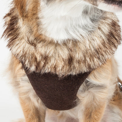 Pet Life ® Luxe 'Furracious' 2-In-1 Adjustable Dog Harness and Leash with Detachable Fur Collar