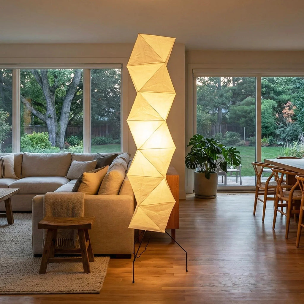 Akari Rhombus Origami UF4-L8 Floor Lamp