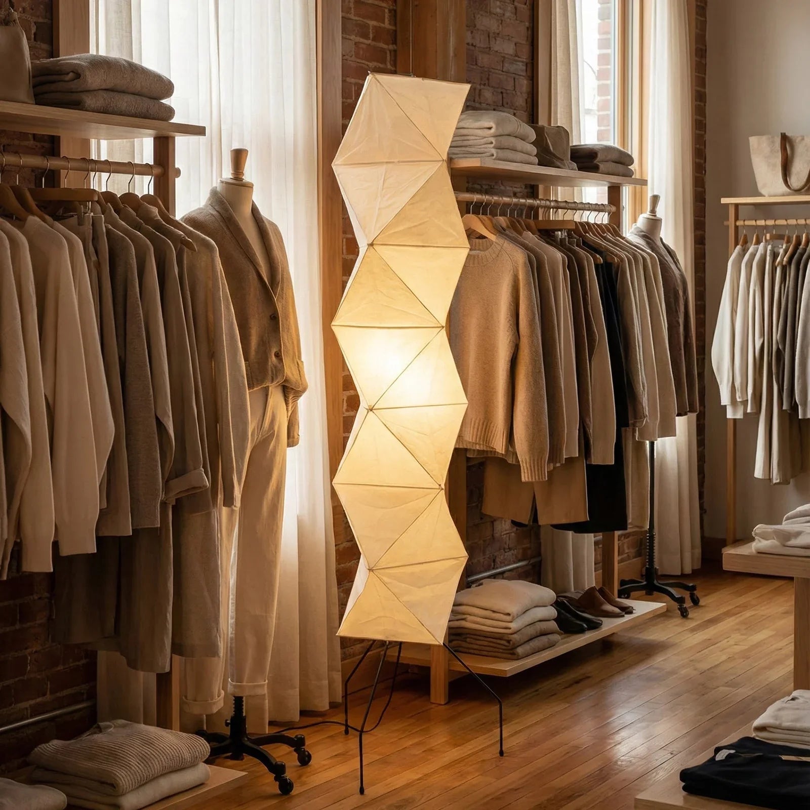 Akari Rhombus Origami UF4-L8 Floor Lamp