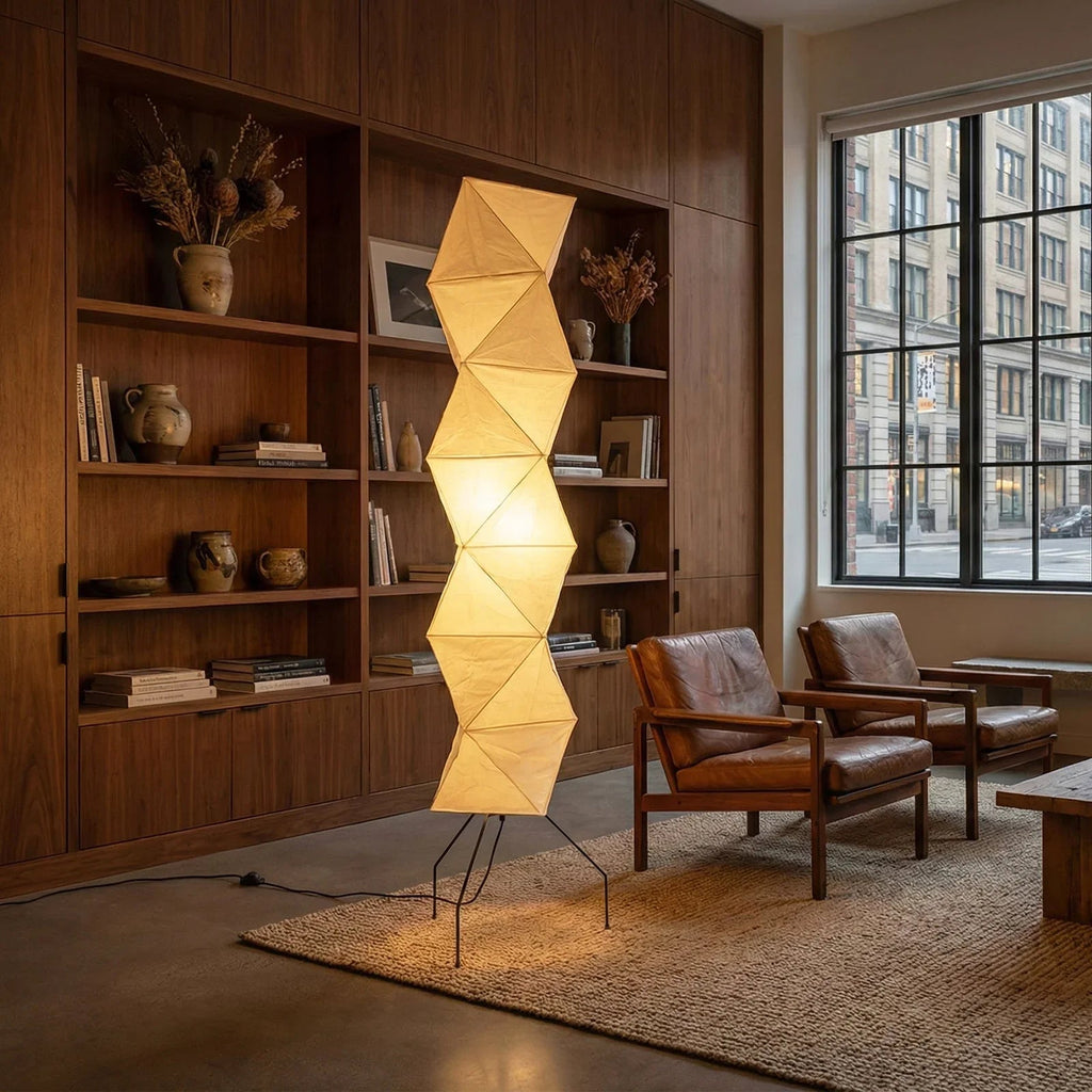 Akari Rhombus Origami UF4-L8 Floor Lamp