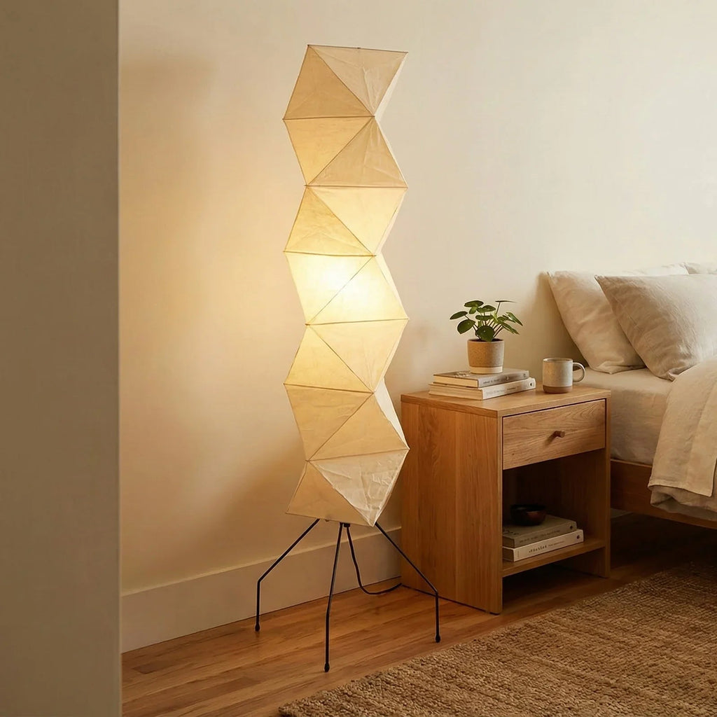 Akari Rhombus Origami UF4-L8 Floor Lamp
