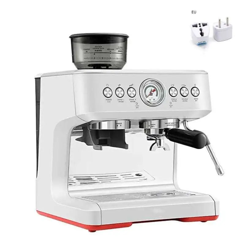Semi-automatic Coffee Machine with Grinder and Gauge