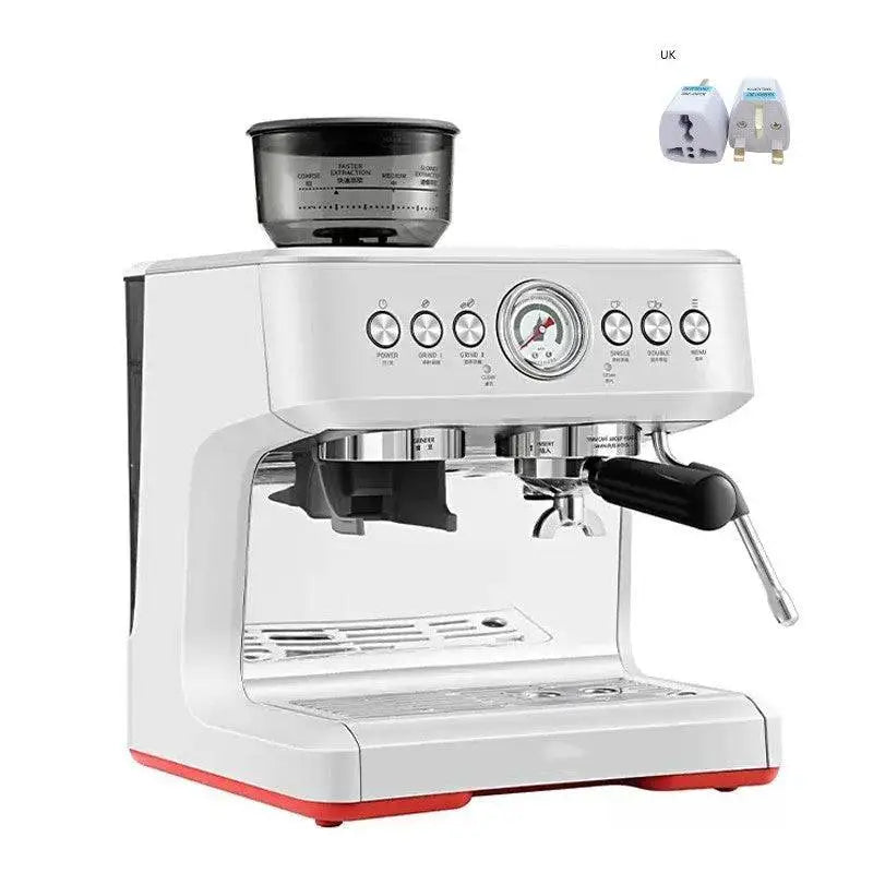 Semi-automatic Coffee Machine with Grinder and Gauge